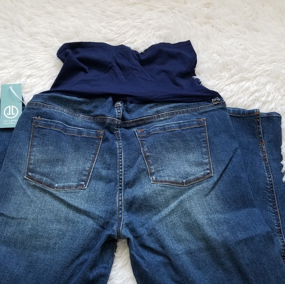 NWT Liz Lange Maternity Ankle Medium Wash Jeans,8 - Picture 6 of 12